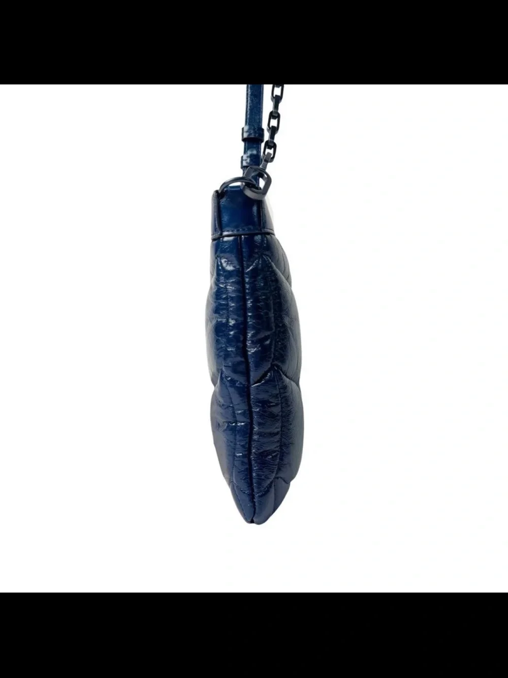 Mulberry Patent Quilted Crossbody in Navy